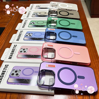 เคสไอโฟน16 สำหรับ IPhone 11 13 14 12 16 15  Pro Max 14 16 15 Plus แนวโน้มหรูหราประจุแม่เหล็กไฟฟ้าชุบป้องกันการวางปลอก