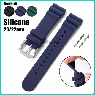 20 มม.22 มม.สายซิลิโคนอ่อนนุ่ม Seiko Prospex SKX007 SKX009 SPR009 นาฬิกา Quick Release กันน้ําสร้อยข้อมือดําน้ําสายรัดข้อมือยาง