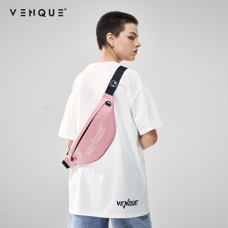Venque Vanque Messenger กระเป๋าผู้หญิง 2023 สไตล์ใหม่แฟชั่นอินเทรนด์ All-Match กีฬาเอวกระเป๋าขนาดใหญ