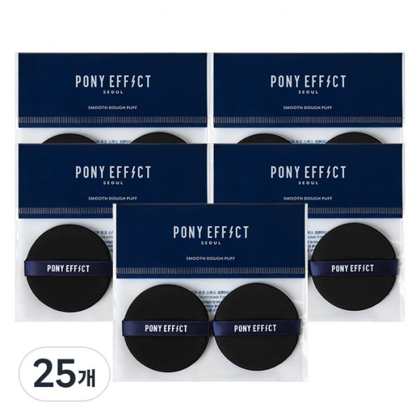 포니이펙트Pony Effect Smooth Doupuff 2p, 2ea - Black (Unscented) x 25ea