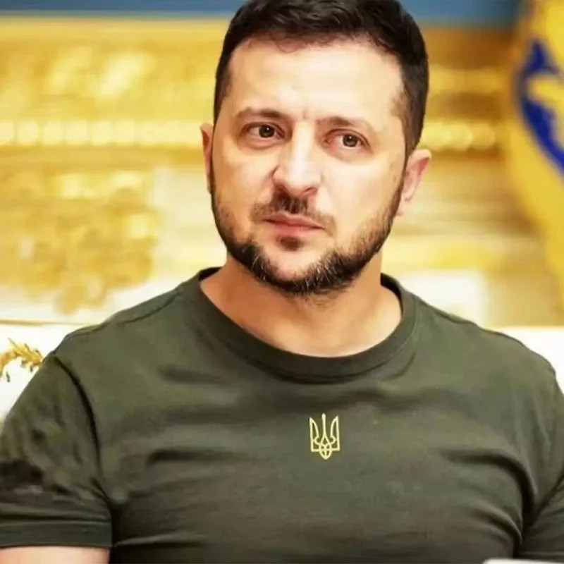 เสื้อยืดยูเครน โลโก้ Trident สัญลักษณ์ Zelensky สำหรับผู้ชายและผู้หญิง เสื้อยืดแฟชั่น