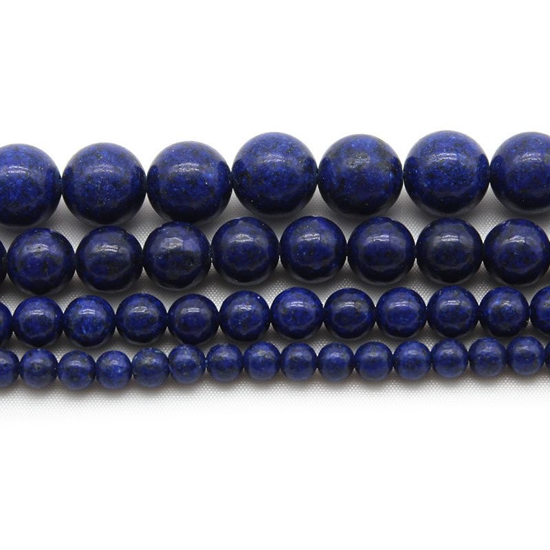 E18 รอบลูกปัดลูกปัด DIY หลวมลูกปัด Optimized Handmade อุปกรณ์เสริม Afganistan Lapis Lazuli เครื่องปร