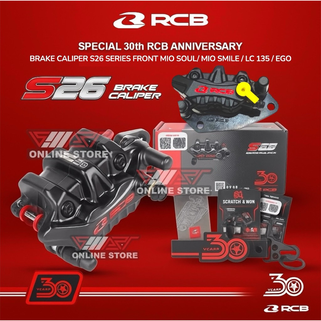 RCB RCB S26 Special Edition 30TH Anniversary Caliper - Mio, Jupiter Mx, lc 135, EGO