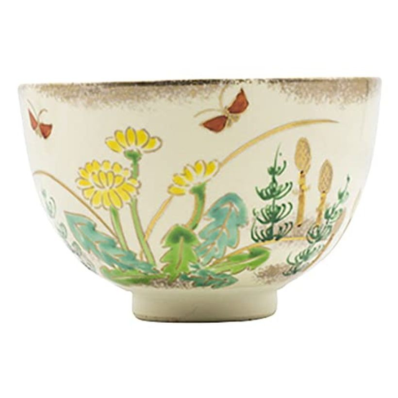 Kinsen Haru No Tea Bowl (Made by Ryuzan) with Gift Box [12.3×8cm 230g]