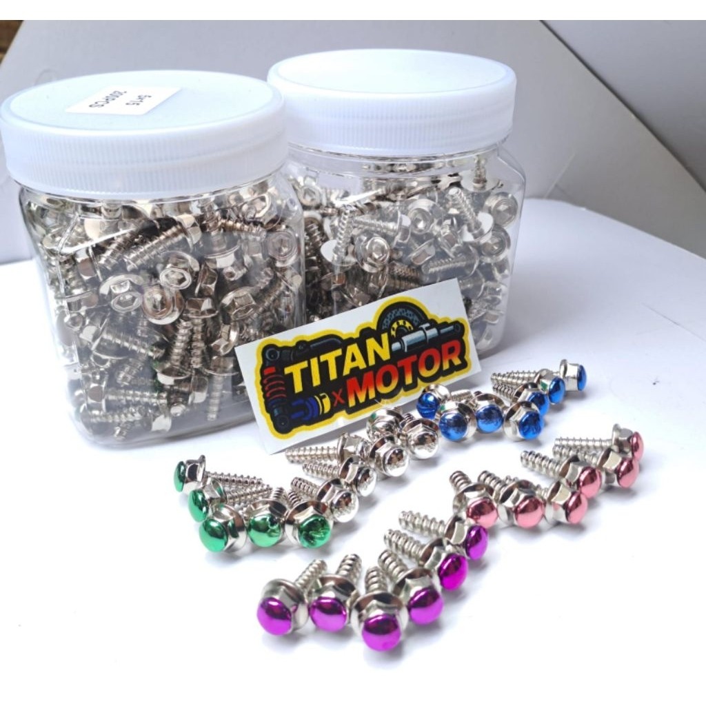 สลักเกลียวตัวถัง 2 ปุ่ม 20 ชิ้น + ปุ่มสลักเกลียวสําหรับ mio j gt 125 Beat Vario jupiter supra cb150r