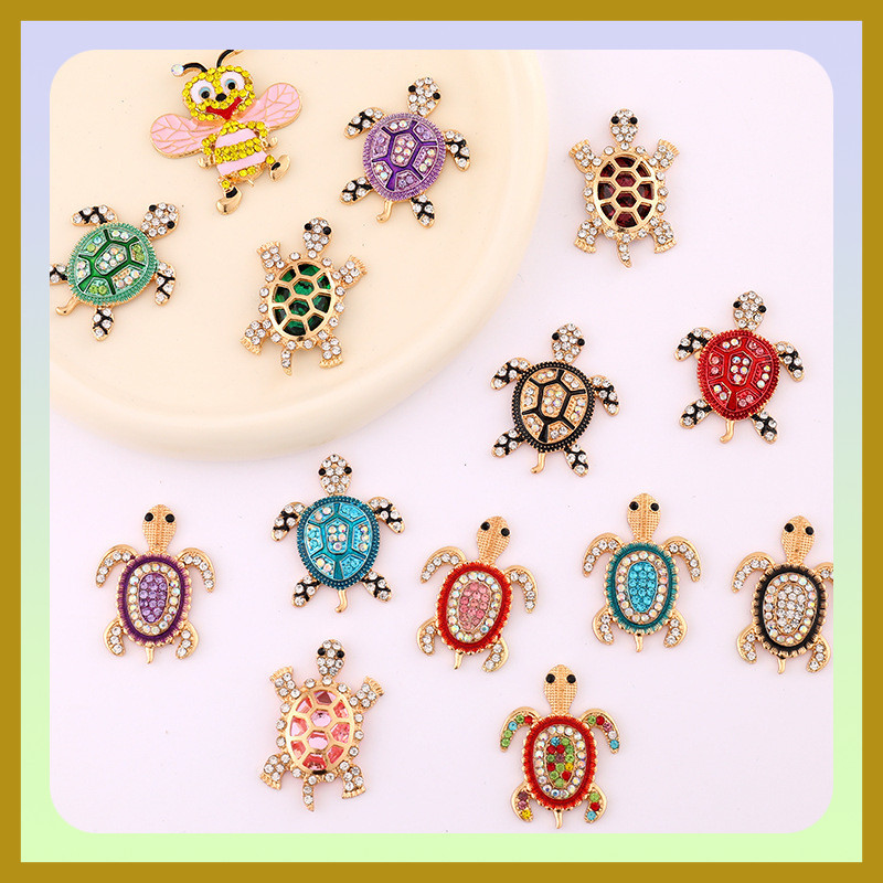 เคสโทรศัพท์สติกเกอร์แบบใหม่ สีเพชรเรียงราย สำหรับ Sea Turtle DIY เสริมความงามให้รถด้วยวัสดุตกแต่งพิเศษ