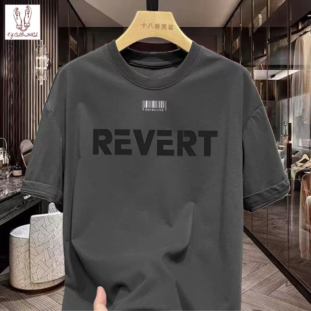 (จัดส่งตลอด 24 ชั่วโมง) นสั้นผู้ชายแบรนด์แฟชั่นฤดูร้อนทรงหลวมแขนห้าส่วนเสื้อวินเทจเสื้อยืดผู้ชายเข้ารูปแบบใหม่ปี