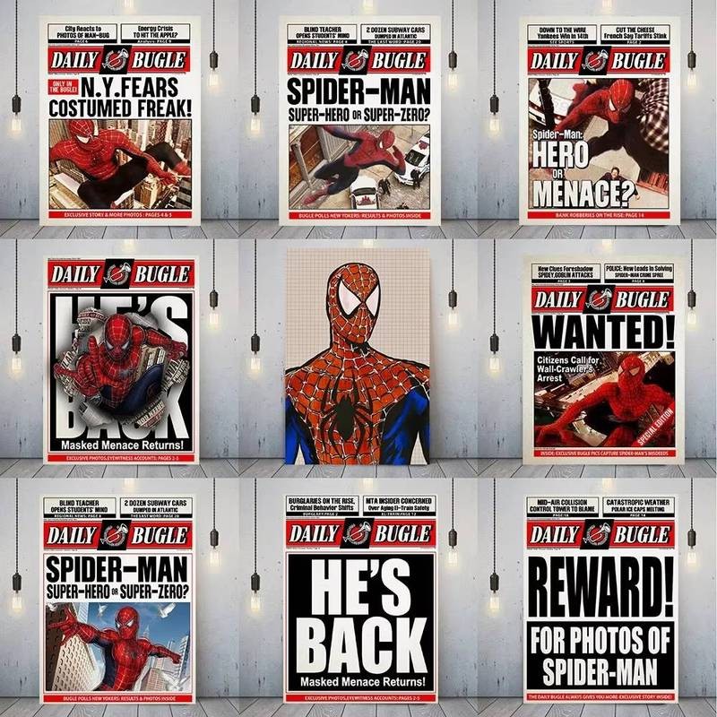 โปสเตอร์ Spiderman แบบตลก ทำจากผ้าใบ สำหรับตกแต่งห้องนั่งเล่น ของขวัญดีๆให้คนในครอบครัว
