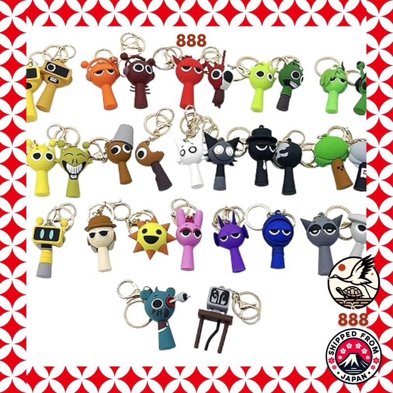 Spunky 3D resin keychain horror version key chain, high redemption, portable key, car bag decoration