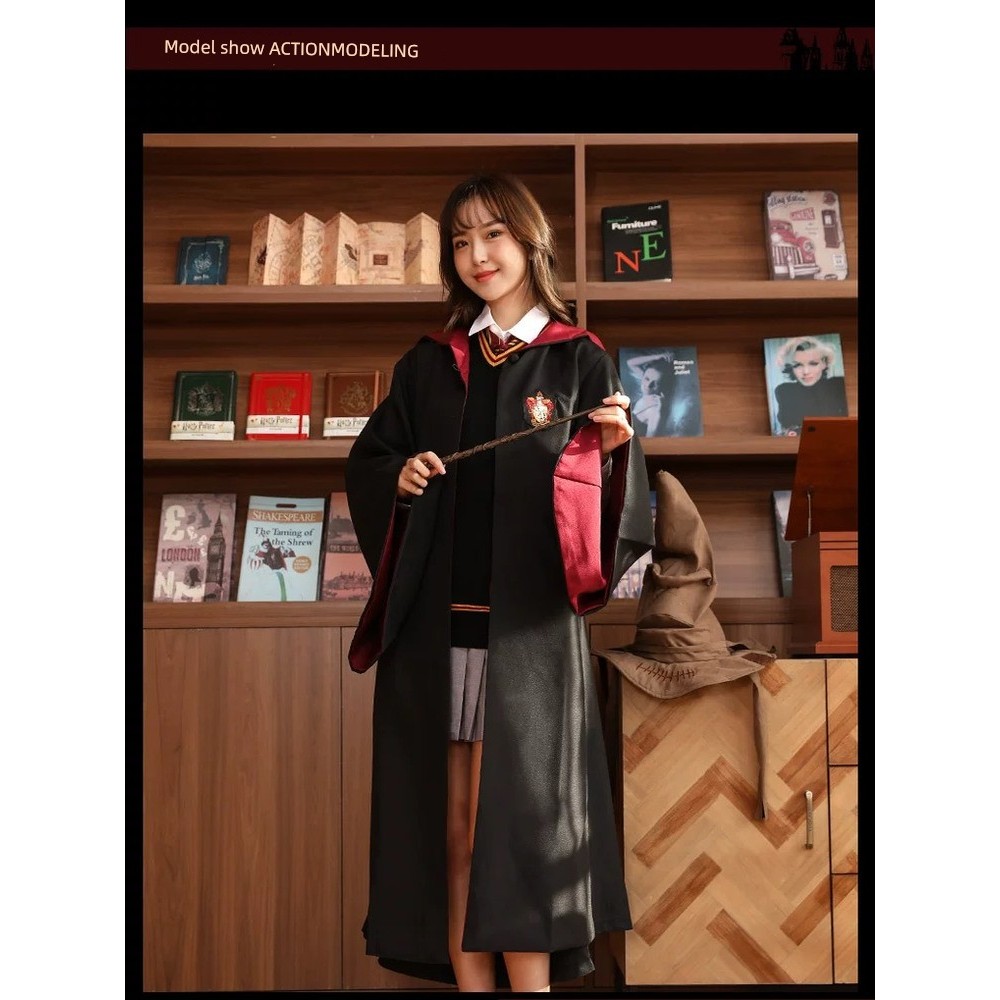 halloween ชุดคอสเพลย์ Harry Potter Magical Robe College Robe Universal Genuine USJ Halloween COS Clo