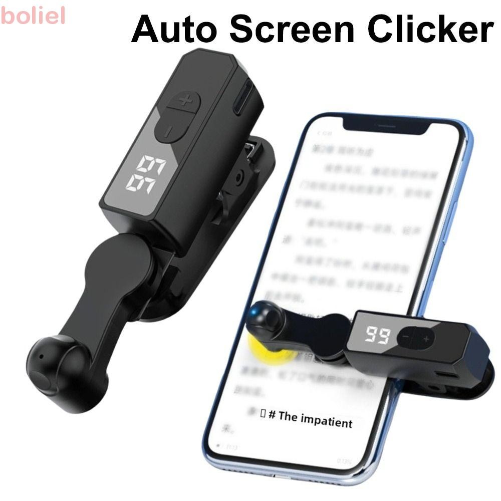 BOLIEL Electric Auto Page Turner, USB Mini Auto Screen Click, แบบพกพา ABS Fast Click Physical Screen