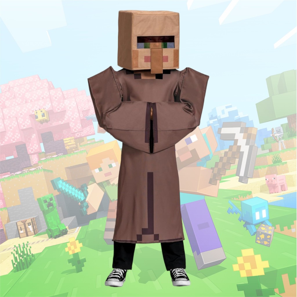เครื่องแต่งกาย Halloween Villager สไตล์เด็กตลกสำหรับ Minecraft