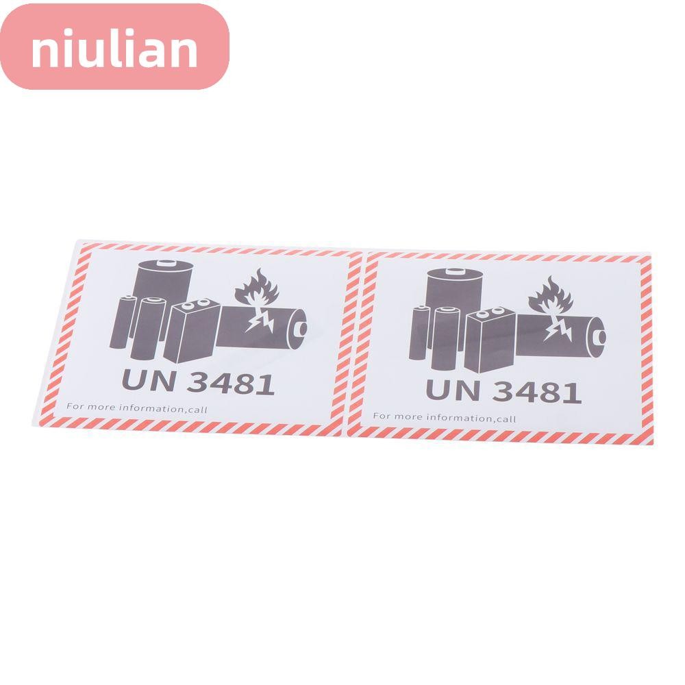 ป้ายไฟแบตเตอรี่ NIULIAN, กาวแผ่นทองแดงสีแดงขนส่งแบตเตอรี่ลิเธียมป้าย, UN3481 4.7 "x 4.3" แบตเตอรี่ลิ