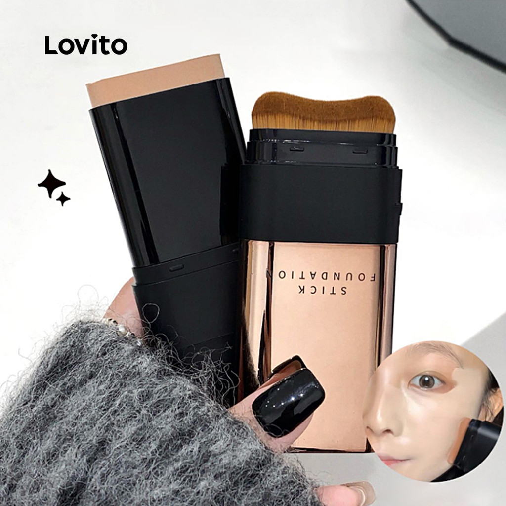 Lovito รองพื้น คอนซีลเลอร์ เพิ่มความชุ่มชื้น ติดทนนาน ลําลอง แบบเรียบ สําหรับผู้หญิง LCS09060
