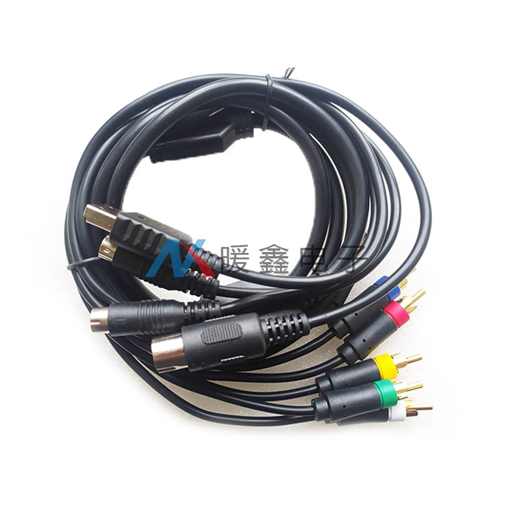 Shijia MD1 MD2 SS DC เกมคอนโซล Four-in-One RGBS จอภาพสีโดยเฉพาะสายความแตกต่างของสี