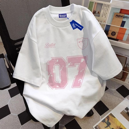 T42.SHOP🌸 เสื้อยืด oversize เสื้อคอกลม ผ้าCotton 100% ใส่สบาย คุณภาพดี เสื้อกีฬา "BALLET Seven" สไตล์เกาหลี