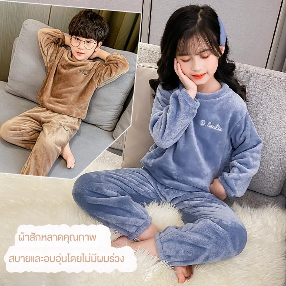 เสื้อกันหนาว ชุดนอนที่อบอุ่น เด็ก เด็กชาย หญิง ขนาดกลางและขนาดใหญ่ ผู้ใหญ่ ฤดูใบไม้ร่วงและฤดูหนาวแม่และเด็กเสื้อผ้าที่บ้าน ✨kuike197.th✨