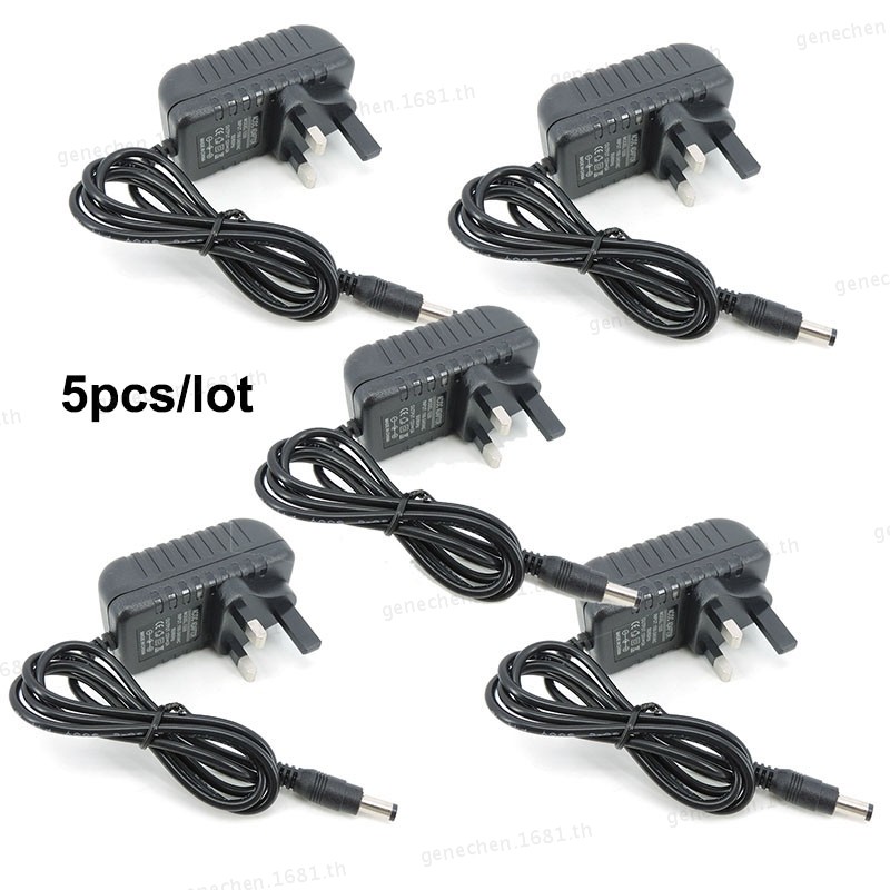 5 ชิ้น/ล็อต 3pin UK ปลั๊ก AC 220V ถึง DC 12V 2A 2000ma แหล่งจ่ายไฟ Transformer อะแดปเตอร์ชาร์จ 5.5x2