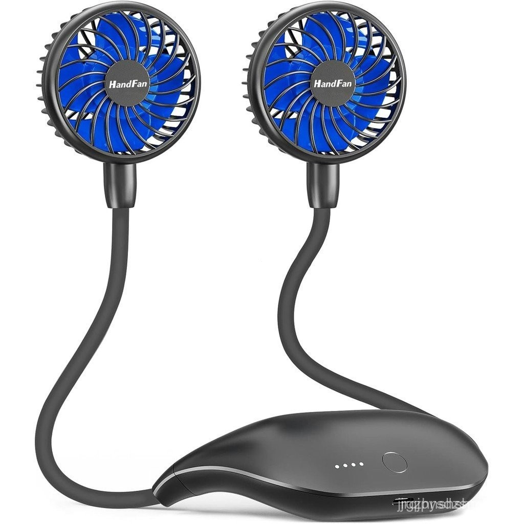 HandFan 10000mAh พัดลมคล้องคอแบบพกพาแบบชาร์จไฟได้, 48Hrs Long-Lasted สวมใส่พัดลมส่วนบุคคล, แฮนด์ฟรีส