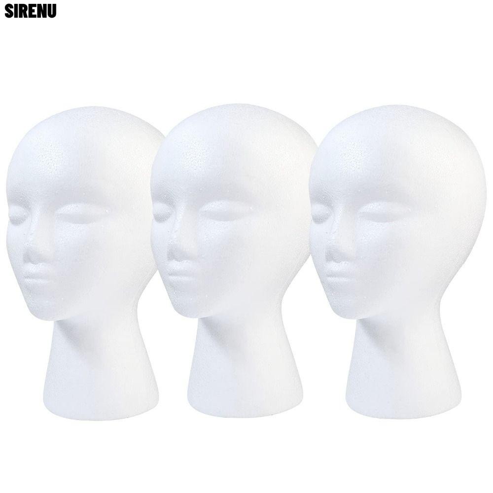 SIRENU Head Model Hairpieces Stand Holder Dummy Foam Wig Head
