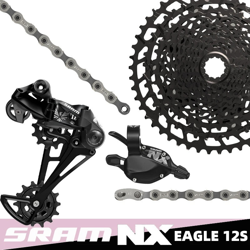 12-Speed SRAM NX EAGLE จักรยาน 4 ชุด Groupset Trigger Shifter Lever ด้านหลัง Derailleur Chain Casset