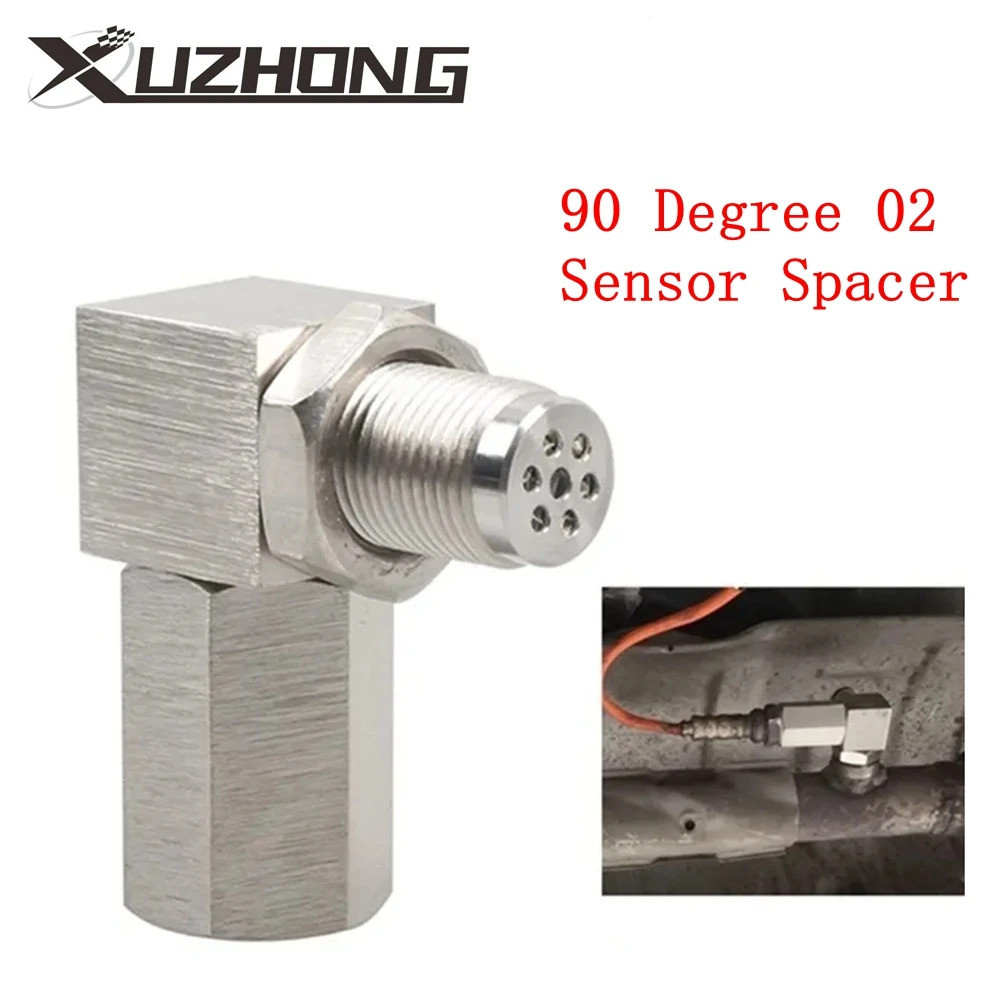 Oxygen Sensor Extender 90 องศา P0420 P0430 O2 เซนเซอร์ออกซิเจน Spacer 02 Bung Extension ตัวเร่งปฏิกิ