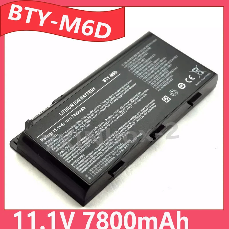 7800mAh BTY-M6D แบตเตอรี่แล็ปท็อปสําหรับ MSI GT783H GX660 GX660DX GX70H GX780R GT70 GT760 GT60 GT660