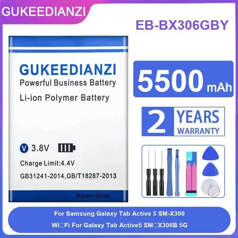 แบตเตอรี่แท็บเล็ต EB-BX306GBY 5500mAh สําหรับ Samsung Galaxy Tab Active 5 SM-X300 Wi-Fi สําหรับ Gala