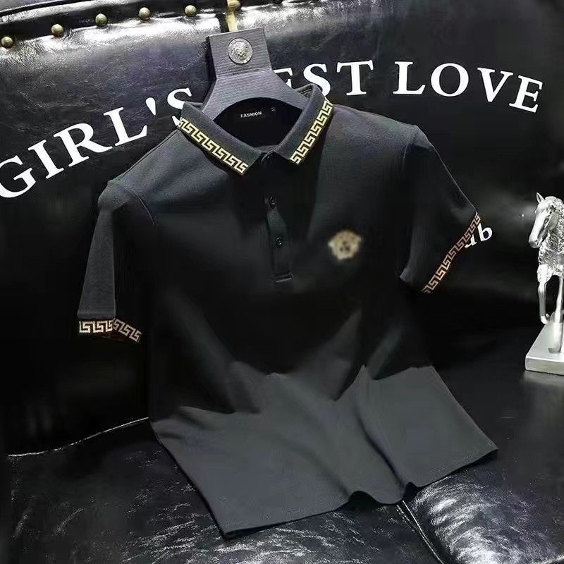 เสื้อโปโลชาย Polo Shirt แขนสั้น ผ้าฝ้ายแท้ คุณภาพสูง ปักลาย สไตล์แฟชั่น