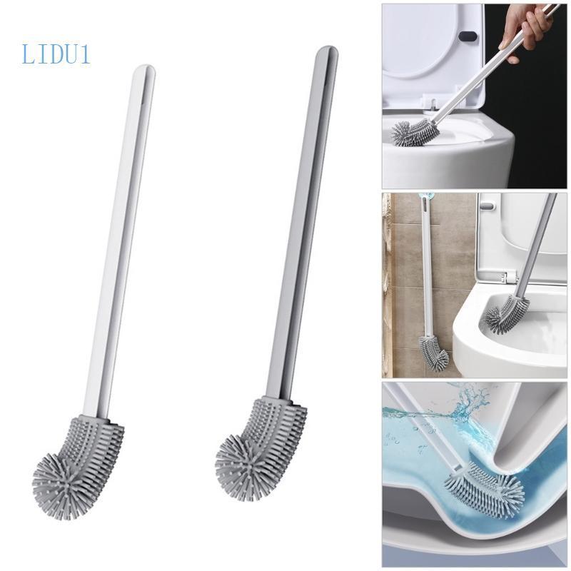 LIDU1 ครัวเรือนห้องน้ําชามแปรงเครื่องมือทําความสะอาดห้องน้ํายืดหยุ่น Bendable ซิลิโคนห้องน้ําแปรงทํา