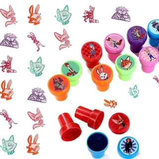 12pcs Zootopia แสตมป์ Party Favors Judy กระต่ายตราประทับสําหรับเด็กห้องเรียนรางวัลโรงเรียน Goodie กระเป๋าของขวัญวันเกิด Party