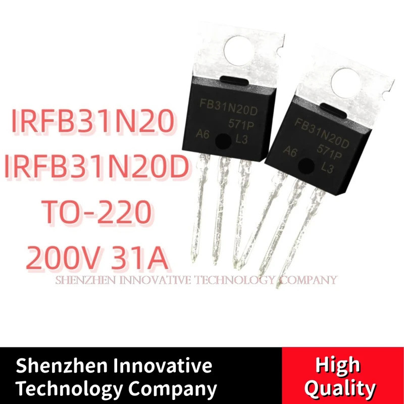 ใหม่ 10-20PCS IRFB31N20D IRFB31N20 TO-220 FB31N20D IRFB31N20DPBF MOSFET 200V 31A Field effect ทรานซิ