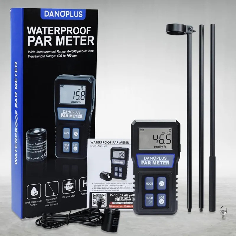 Professional Digital Display Split Flux Meter PAR METER IP68 กันน้ํา Probe Spectral ความสว่างความสว่