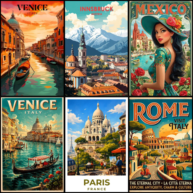 【Scenery Puzzle】ปริศนา 300 ~ 1,000 ชิ้น jigsaw puzzle ของเล่น เพื่อการศึกษา ปริศนาการ์ตูน ไม้ 615-9