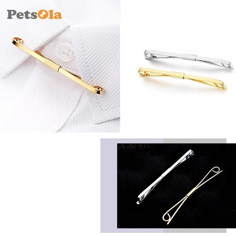 [PETSOLA] Tie Collar Bar สําหรับสุภาพบุรุษโลหะสําหรับงานแต่งงานคลาสสิก Lapel Stick สําหรับเนคไท Clasp Cravat คลิปเสื้อ COLLAR Stay