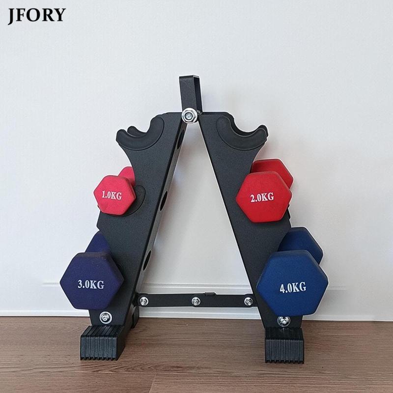 Jfory Dumbbell Rack 3 ชั้นทนทานขนาดกะทัดรัดน้ําหนัก Rack Dumbbell Storage Stand สําหรับ Strength Tra