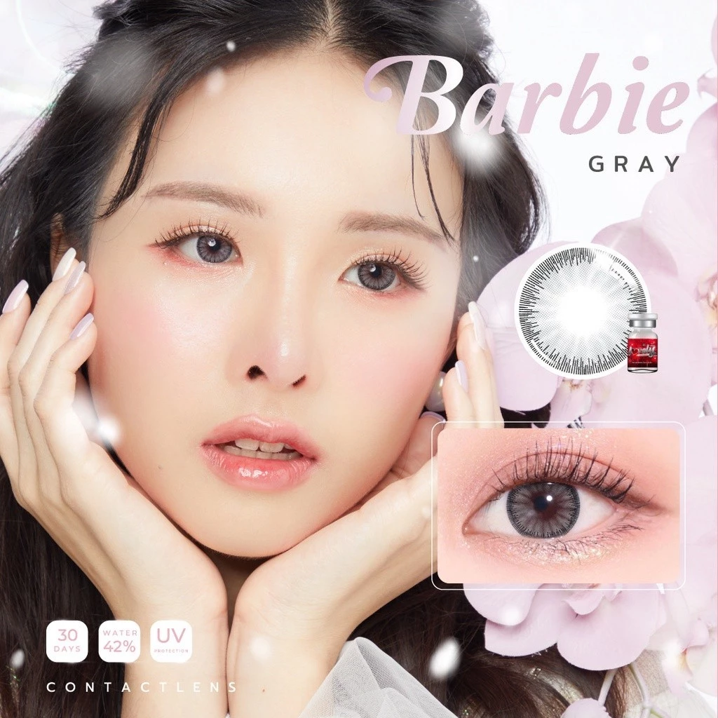 🔥คอนแทคเลนส์✨ขนาดกลาง✨ชื่อรุ่น Bเอrbie (Lovelylens) สี : Brown / Gray