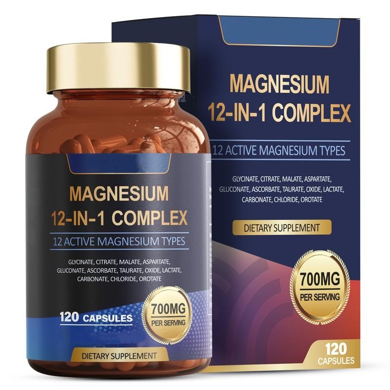 ผลิตภัณฑ์เพื่อสุขภาพ 12 in 1 Magnesium Complex Capsules tk วิตามินแคปซูลรุ่น