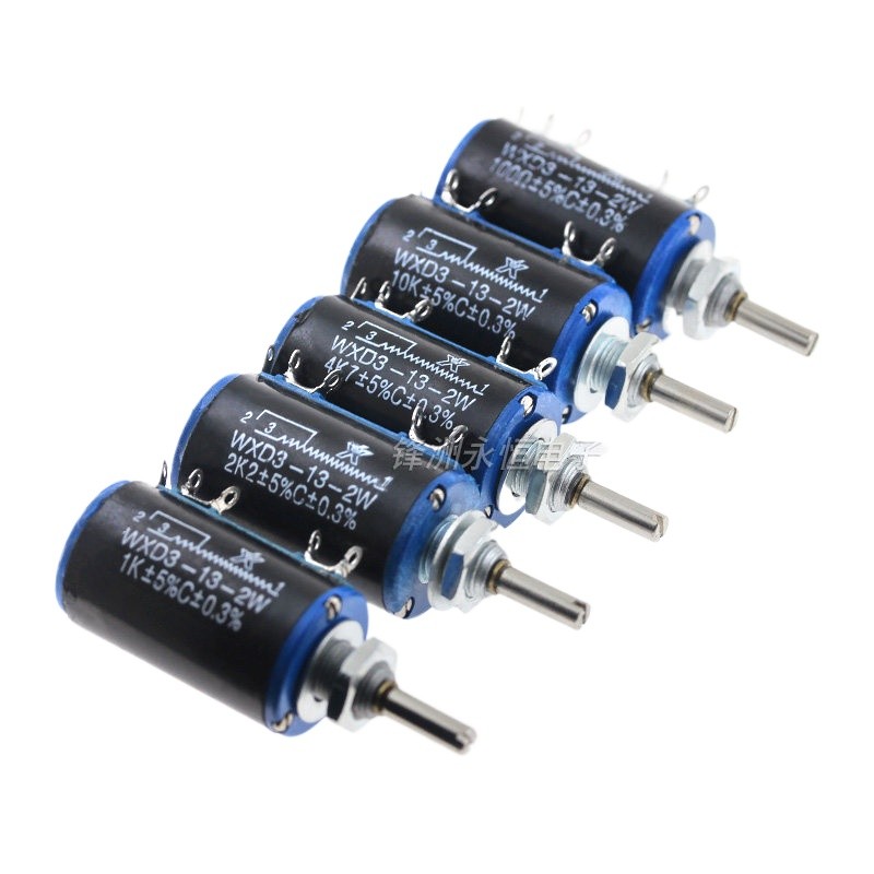 1pcs WXD3-13-2W Precision Multi-Circle Potentiometer WXD3-12 1K/2.2K/3.3/4.7K/10K/22K/47K/100r/220r/