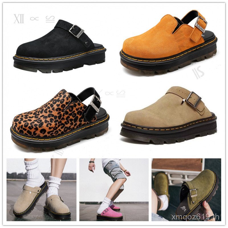 รองเท้าแตะผู้ชาย Dr.Martens ผู้ชาย Birkensotck รองเท้าแตะหนังนิ่มหนัง Martin แตะหนังแท้ยาง Soled รอง