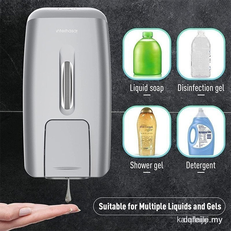 800ML Liquid Soap Dispenser Manual Wall Soap Dispenser Hand Sanitizer Dispenser คู่มือปั๊มสบู่สําหรั