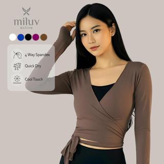 MILUV ACTIVE Wrap Top ALICE Baju gym Atasan pilates yoga aerobic