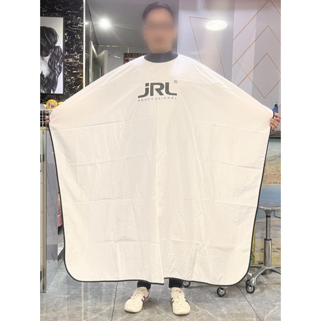 JRL Extended ผ้าตัดผม INS Influencer สไตล์ยางคอ Professional Hair Salon ตัดผมผ้า Breathable Non-Stic