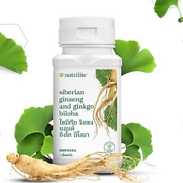 นิวทริไลท์ ไซบีเรีย จิงเซง แอนด์ กิงโก บิโลบา (Nutrilite Siberian Ginseng and Ginkgo Biloba) บรรจุ 1