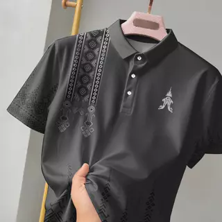 2569 รุ่นที่ระลึก เจ้าฟ้าพัชรากิติยาปา เสื้อโปโลชาย ลายไทยดํา เสื้อโปโลทํางาน ผ้าไมโครเกรด เสื้อโปโลชาย ชุดแต่งงานสีดํา 30