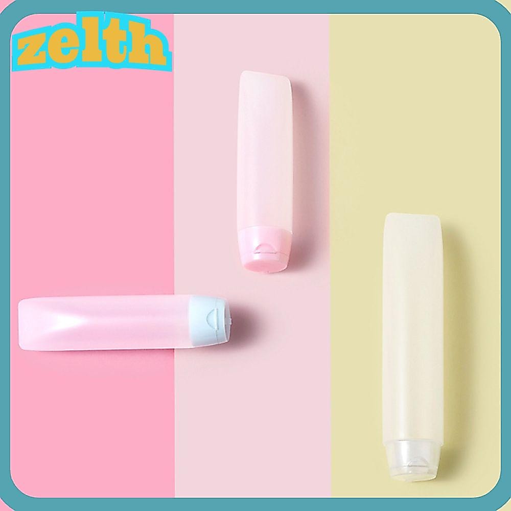 Zelth ขวดบีบซิลิโคน ขนาดเล็ก แบบพกพา เติมได้ สําหรับเดินทาง