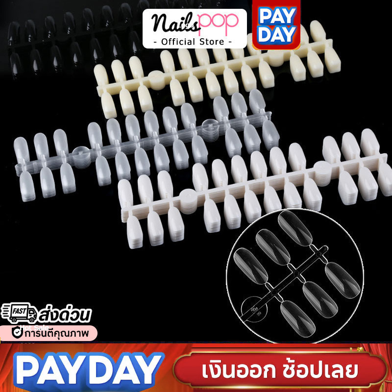 พร้อมส่ง⚡ PVC เล็บปลอม สำหรับติดชาร์ตสี ติดอัลบั้ม ฝึกทาเล็บ ทำแบบโชว์ เพ้นท์เล็บ ขนาดเดียว 240ชิ้น CT027