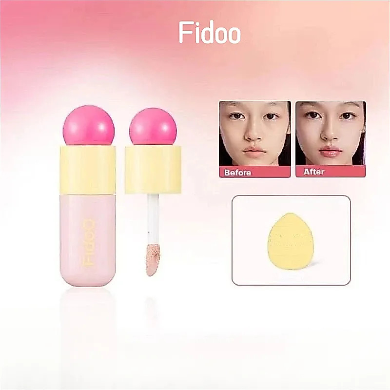 Fidoo Concealer Brightening Liquid Covers Acne Marks Tear Grooves Dark Circles Natural Moisturizing Makeup Face Brightening Liquid Concealer