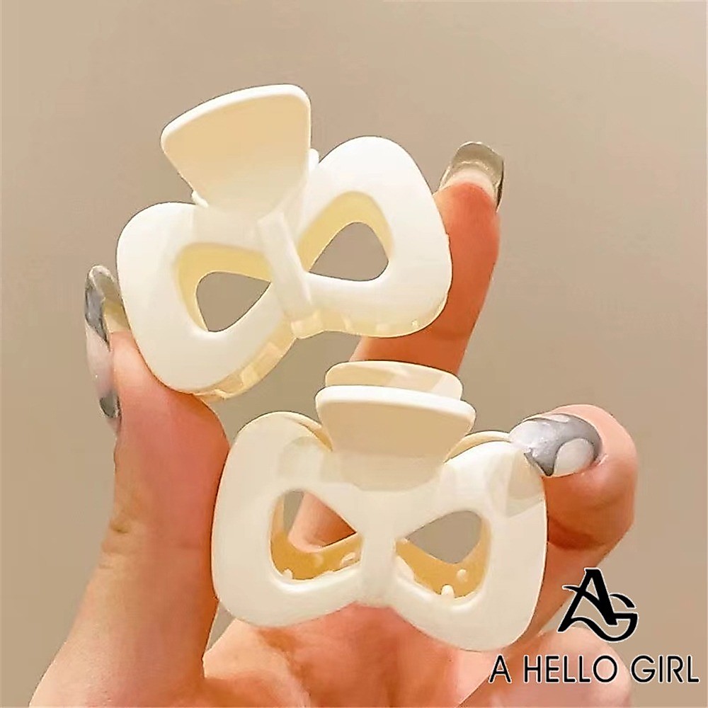 Simple Bow Tie Hairpin Frosted Small Grabber กิ๊บติดผมหางม้าสูงที่ทันสมัยและหลากหลายสําหรับเด็กผู้หญิงกิ๊บติดผมด้านข้าง