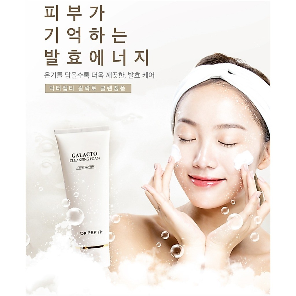 🇰🇷Dr.Pepti+ Galacto Cleansing Foam โฟมล้างหน้าขจัดสิ่งสกปรก น้ำมันส่วนเกิน และเครื่องสำอางหมดจด ผิวนุ่มกระจ่างใส 110 ml.